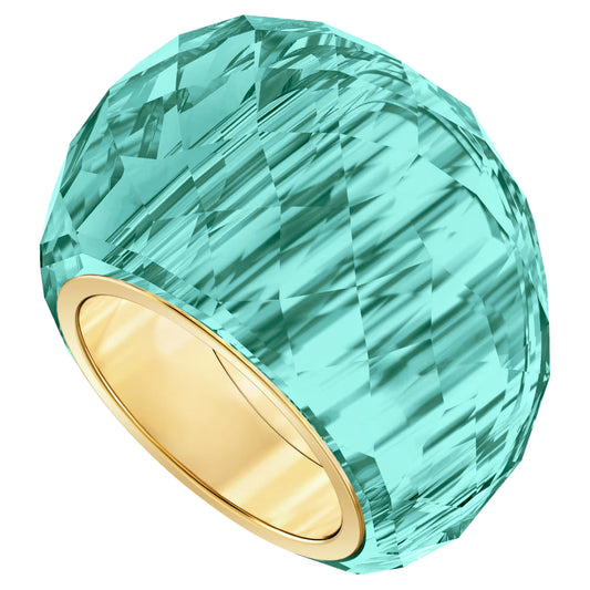Nirvana ring Blue, Gold-tone finish Size 52