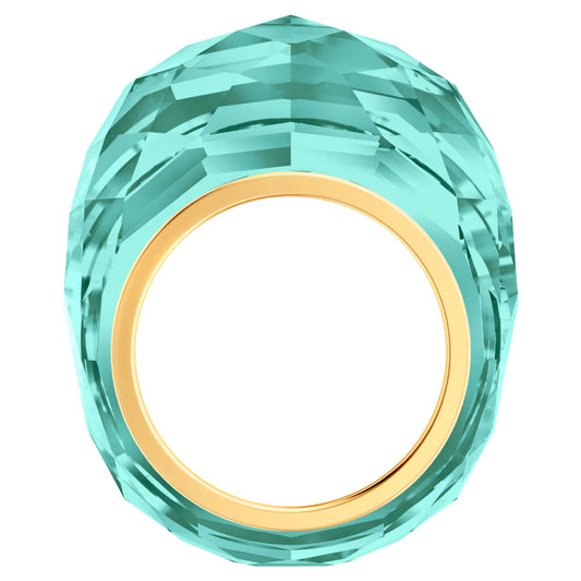Nirvana ring Blue, Gold-tone finish Size 52