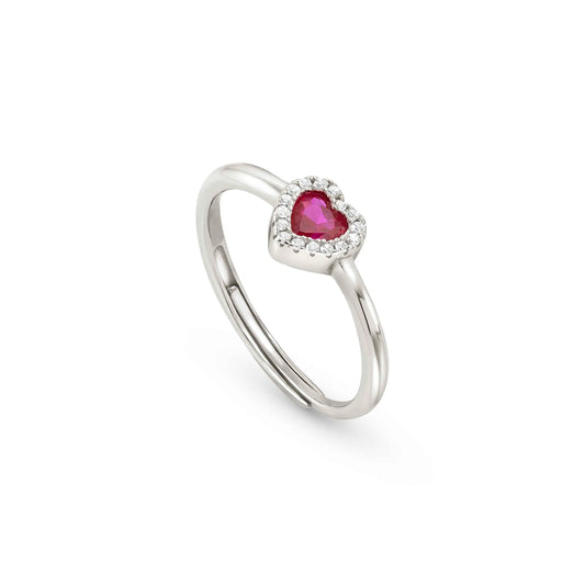 Nomination All My Love Sterling Silver Red Heart Halo Adjustable Ring 240300/006