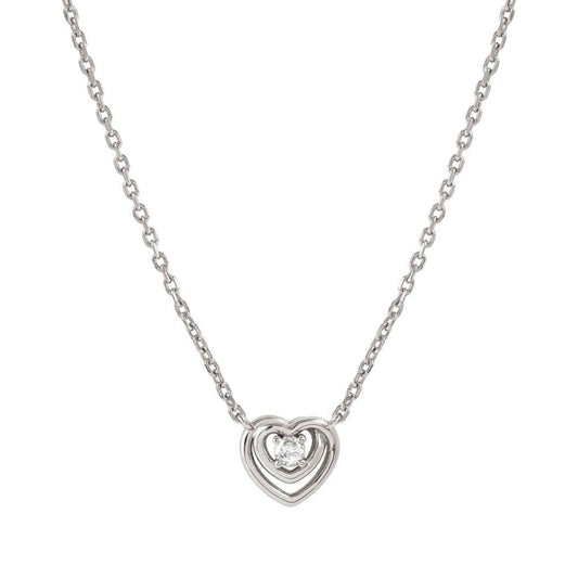 Nomination Cosmic Love Sterling Silver Heart CZ Necklace 241706/004