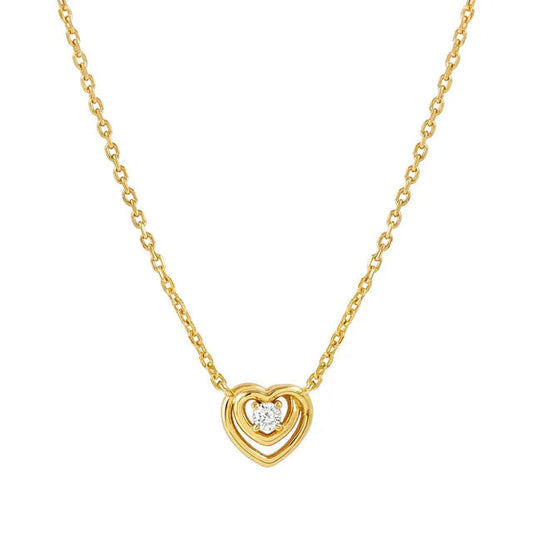 Nomination Cosmic Love Gold-Plated Sterling Silver Heart CZ Necklace 241706/006