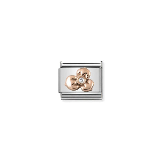 Classic Rose Gold Flower Charm