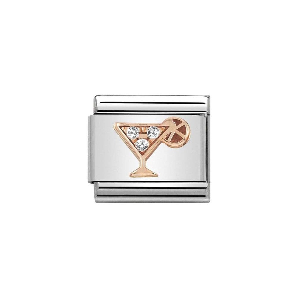 Classic Rose Gold CZ Cocktail Charm