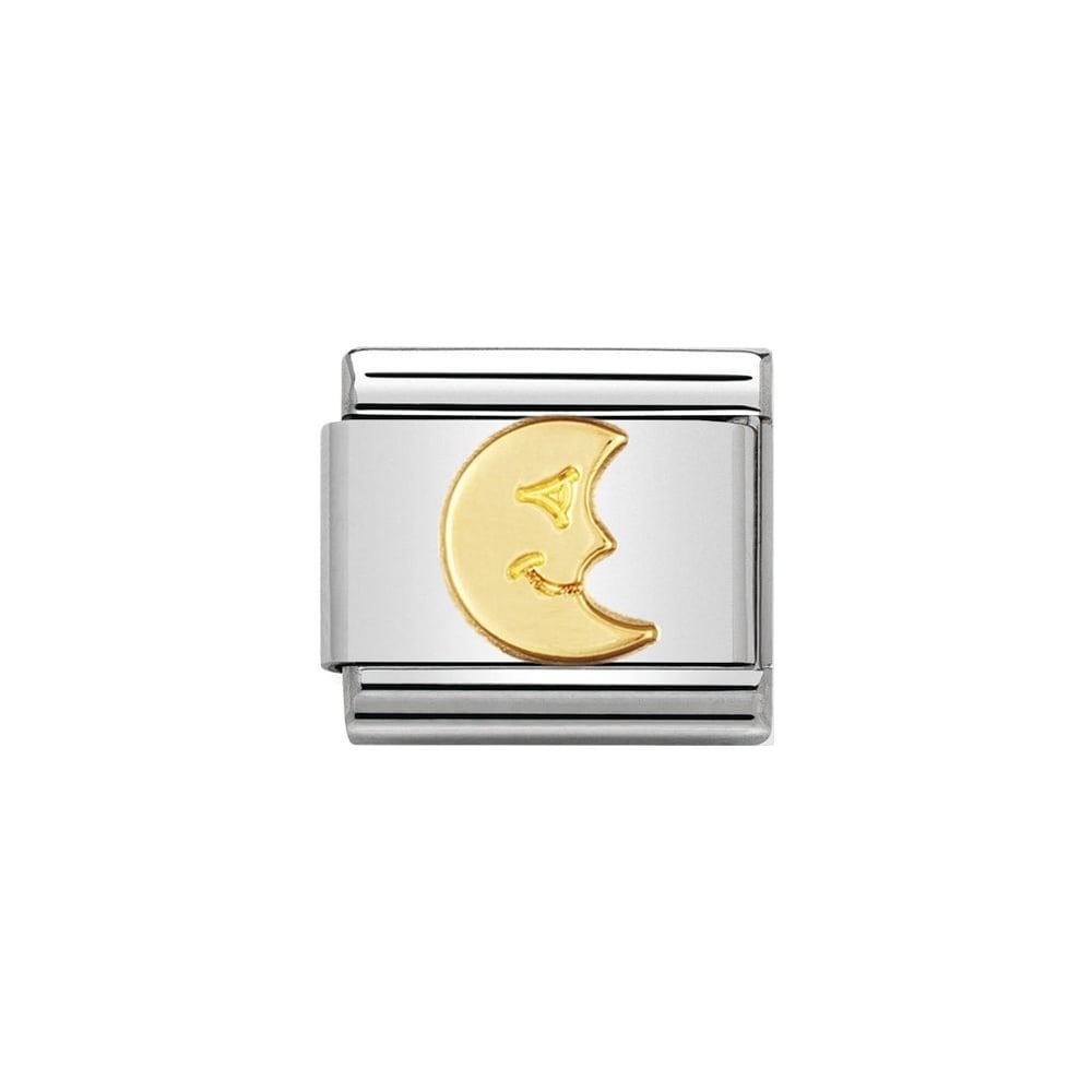 Composable Classic Smiling Moon Gold Charm
