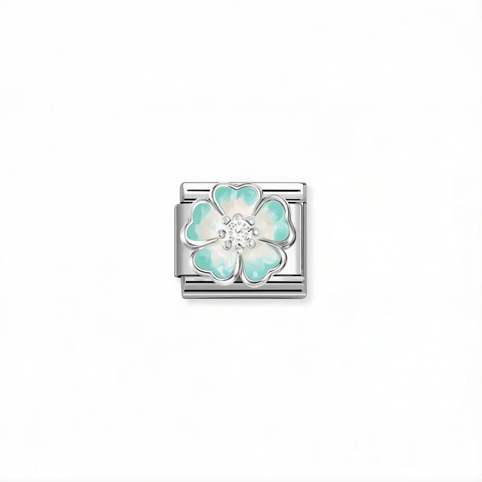 Composable Classic Green Shaded Flower Charm