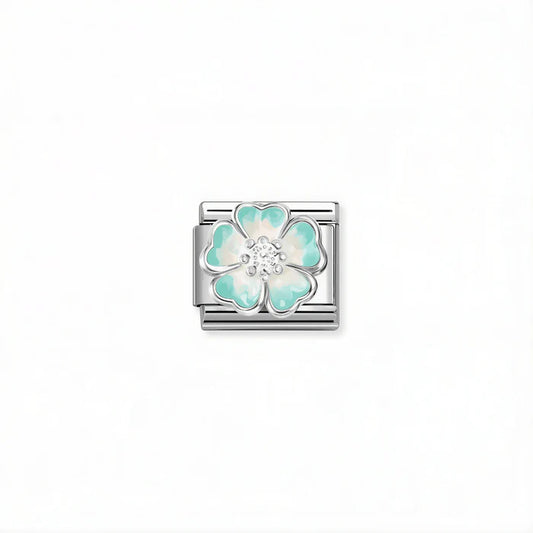 Composable Classic Green Shaded Flower Charm