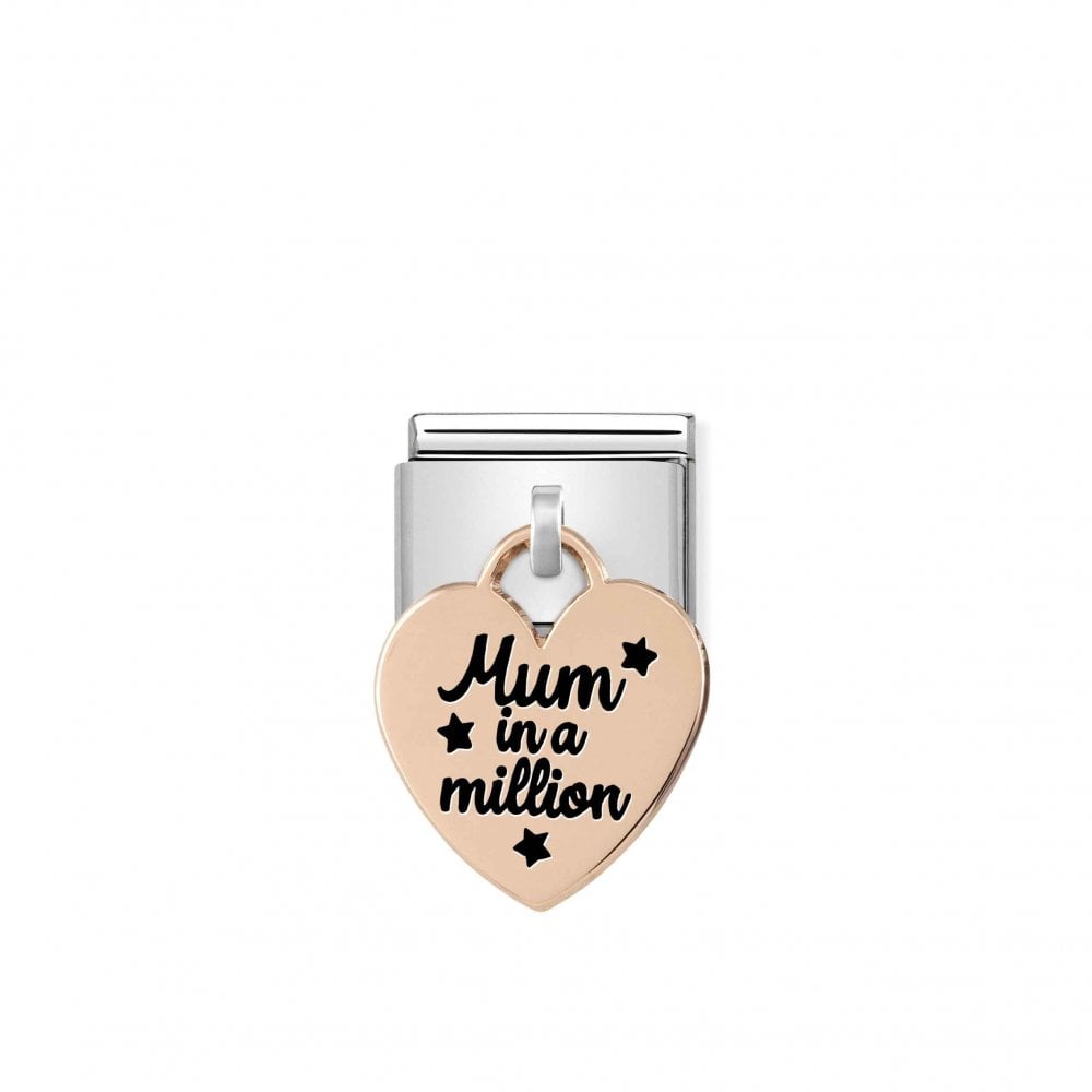 Mum In A Million Rose Gold Drop Charm