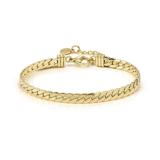Ecclettica Snake Skin Steel Yellow Gold Bracelet
