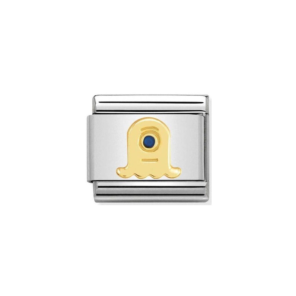 18ct Gold & Enamel Black Alien 2 Charm