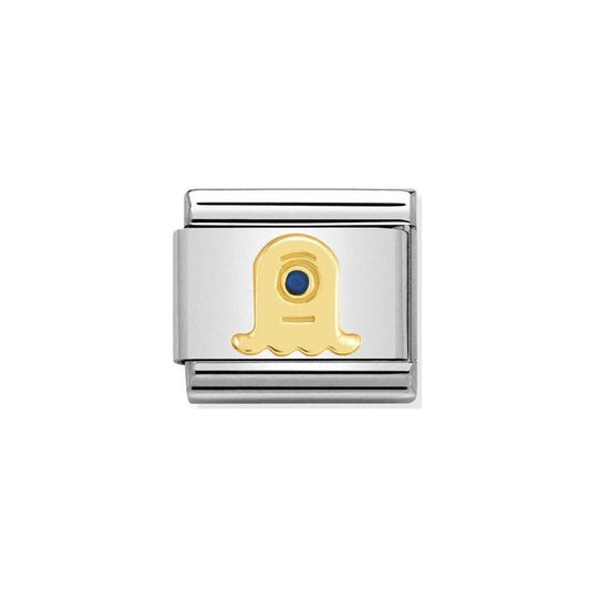 18ct Gold & Enamel Alien Charm