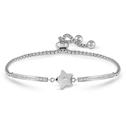 Milleluci Refined Bracelet in Stainless Steel and Cubic Zirconia Star