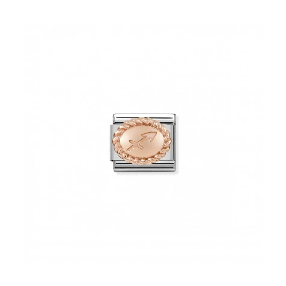 Composable Classic Oval Zodiac Gold Sagittarius Rose Gold Charm