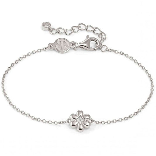Petit Sparkle Bracelet in 925 Sterling Silver and Cubic Zirconia Flower