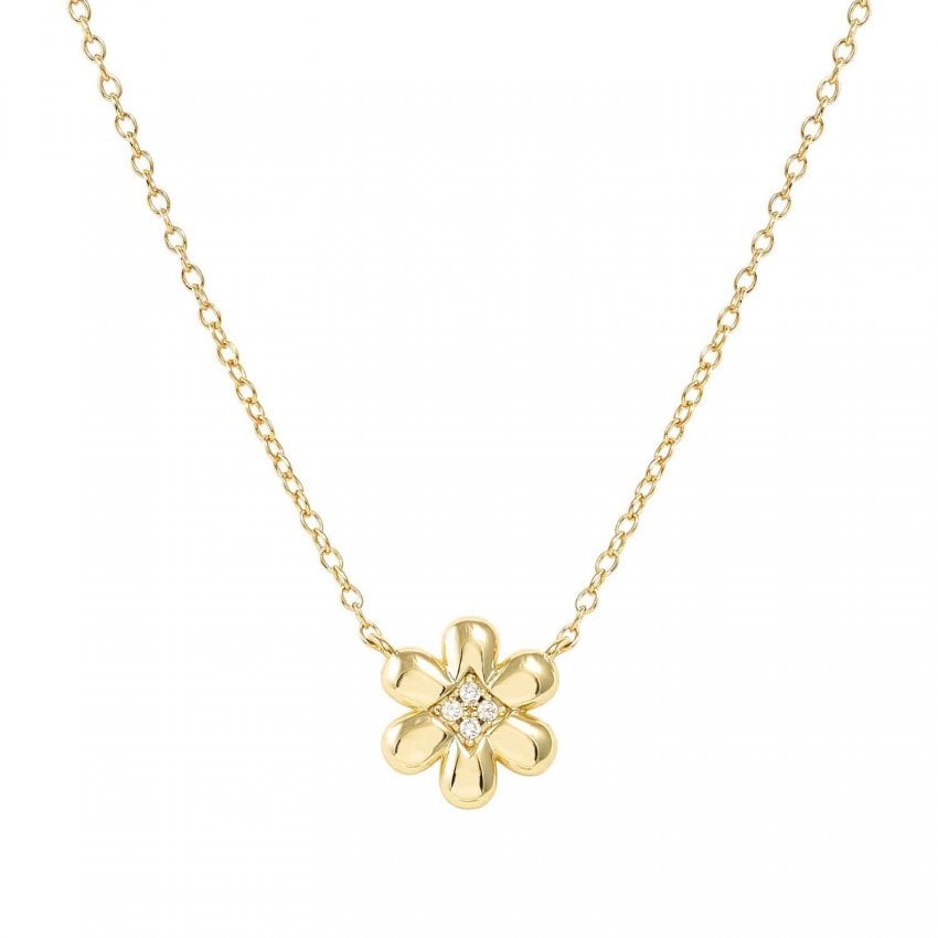 Petit Sparkle Silver Gold Plated Butterfly Necklace