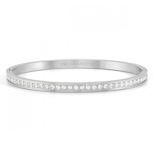 Pretty Bangles Square Cubic Zirconia in Steel