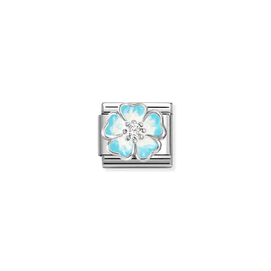 Composable Classic Blue Shaded Flower Charm