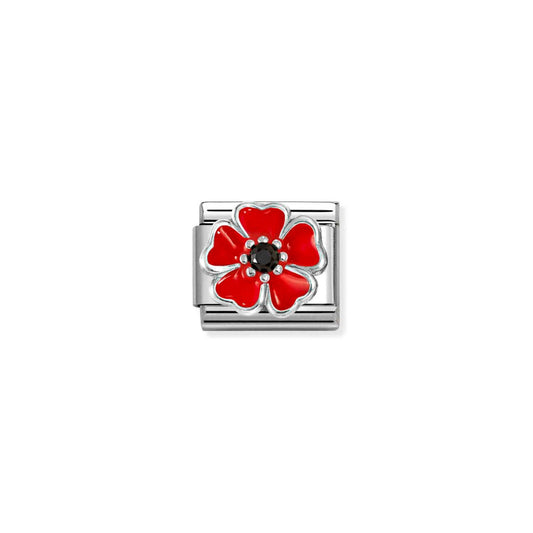 Composable Classic Red Flower Charm