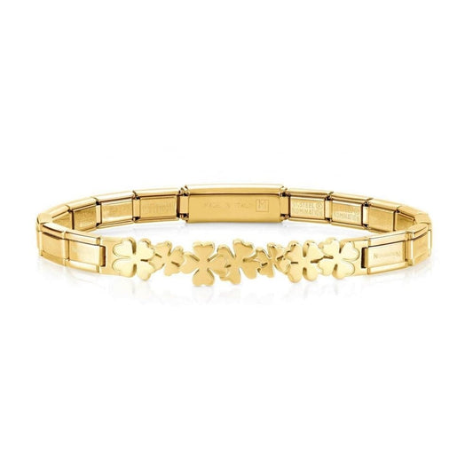 Trendsetter Bracelet Clovers Yellow gold finish