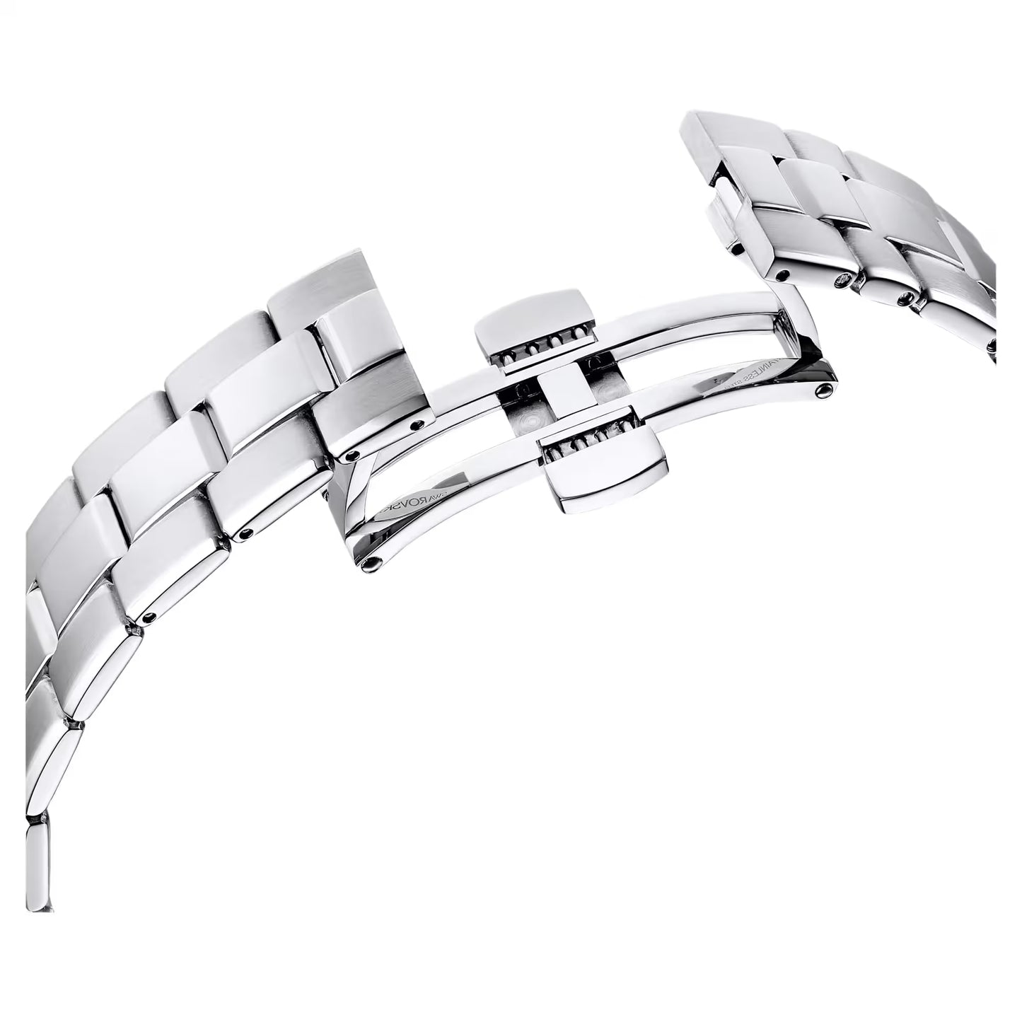 Octea Lux Sport watch, Swiss Made, Metal bracelet, Black, Stainless steel