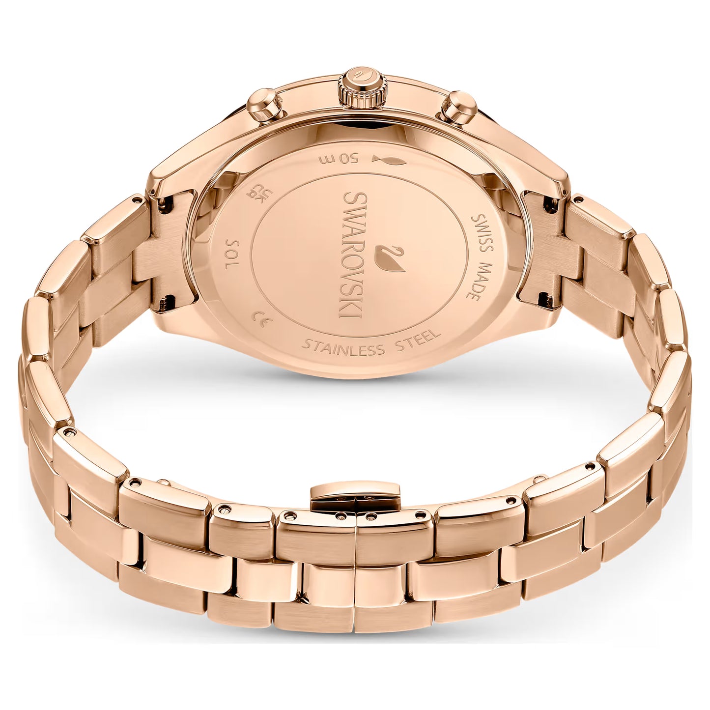 Octea lux sport watch, Swiss Made, Metal bracelet, Rose gold tone, Rose gold-tone finish