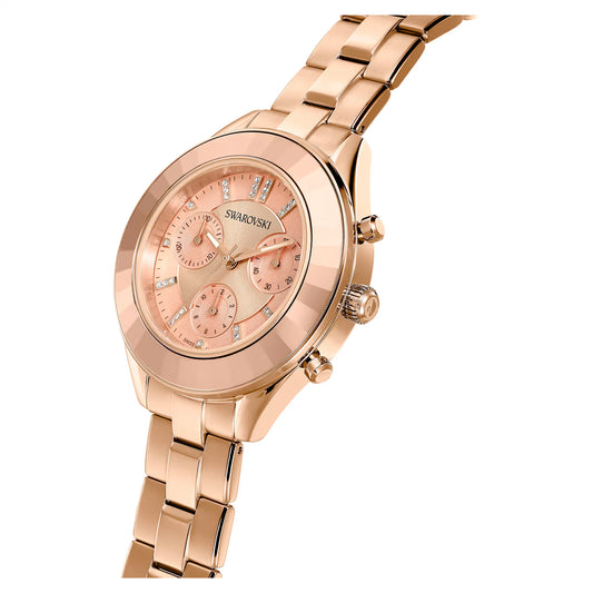 Octea lux sport watch, Swiss Made, Metal bracelet, Rose gold tone, Rose gold-tone finish