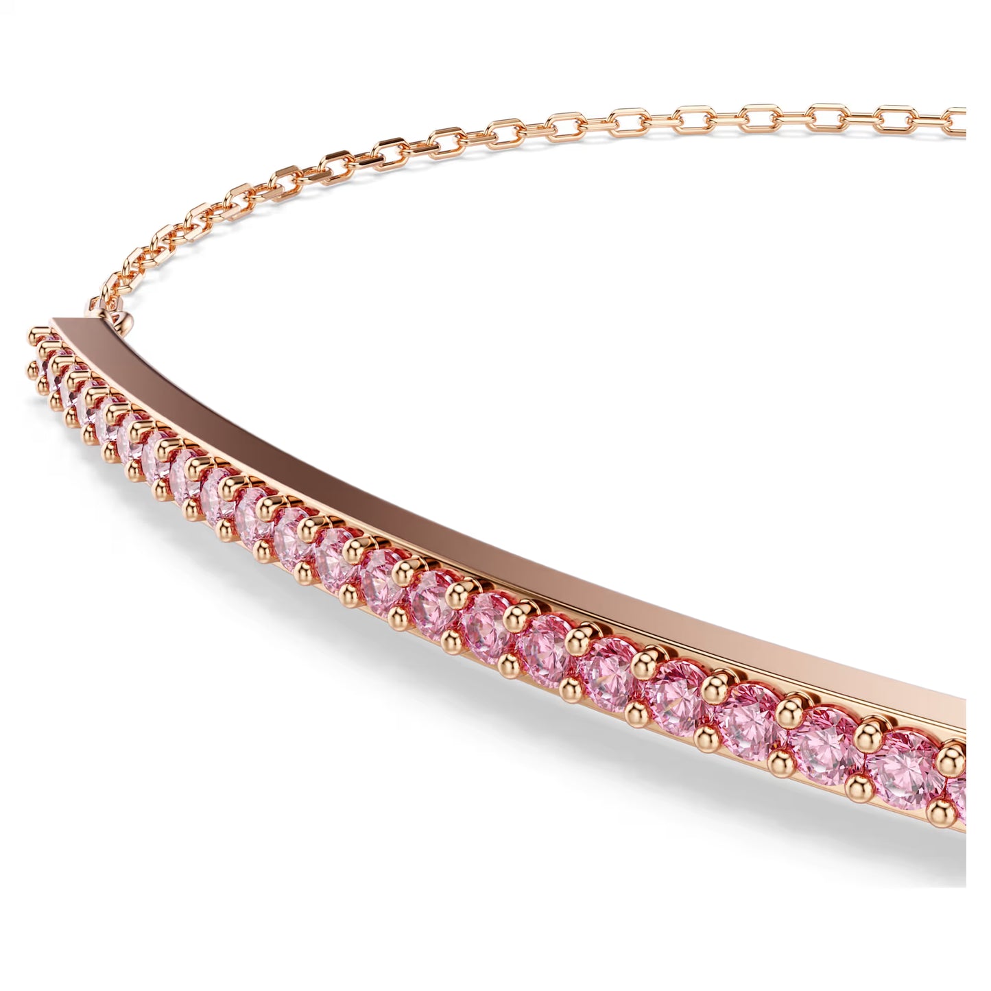 Only bracelet Round cut, Pink, 18K rose gold finish