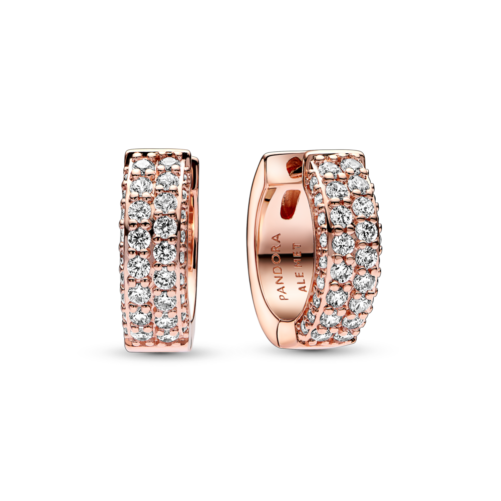 Pandora Timeless Pavé Double-row Hoop Earrings 282622C01