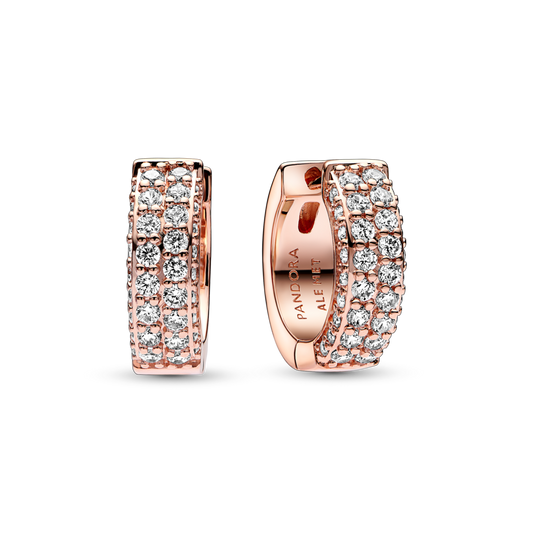 Pandora Timeless Pavé Double-row Hoop Earrings 282622C01