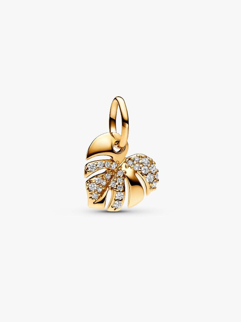 Pandora Sparkling Monstera Leaf Dangle Charm 763349C01
