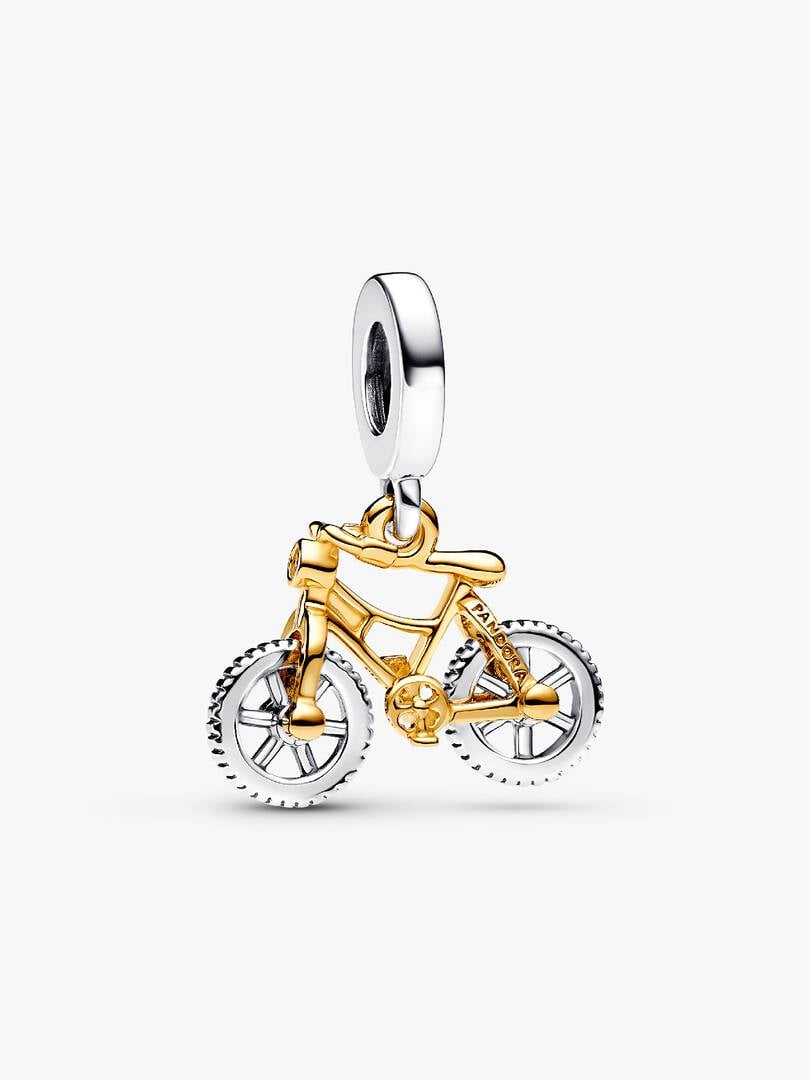 Pandora Two-tone Spinning Wheels Bicycle Dangle Charm 763354C01