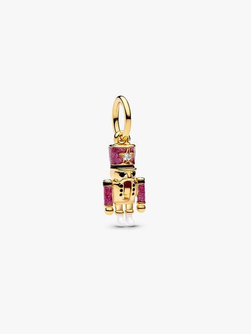 Pandora Moveable Nutcracker Dangle Charm in 14k gold plating