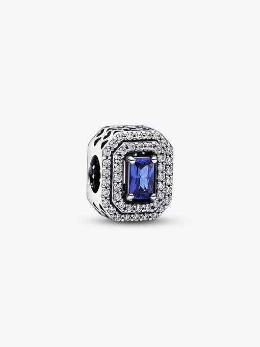 Pandora Blue Sparkling Levelled Rectangular Charm