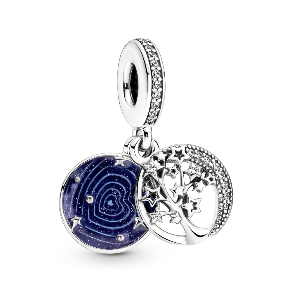 Pandora Double Dangle Tree & Galaxy Moon Charm 799645C01