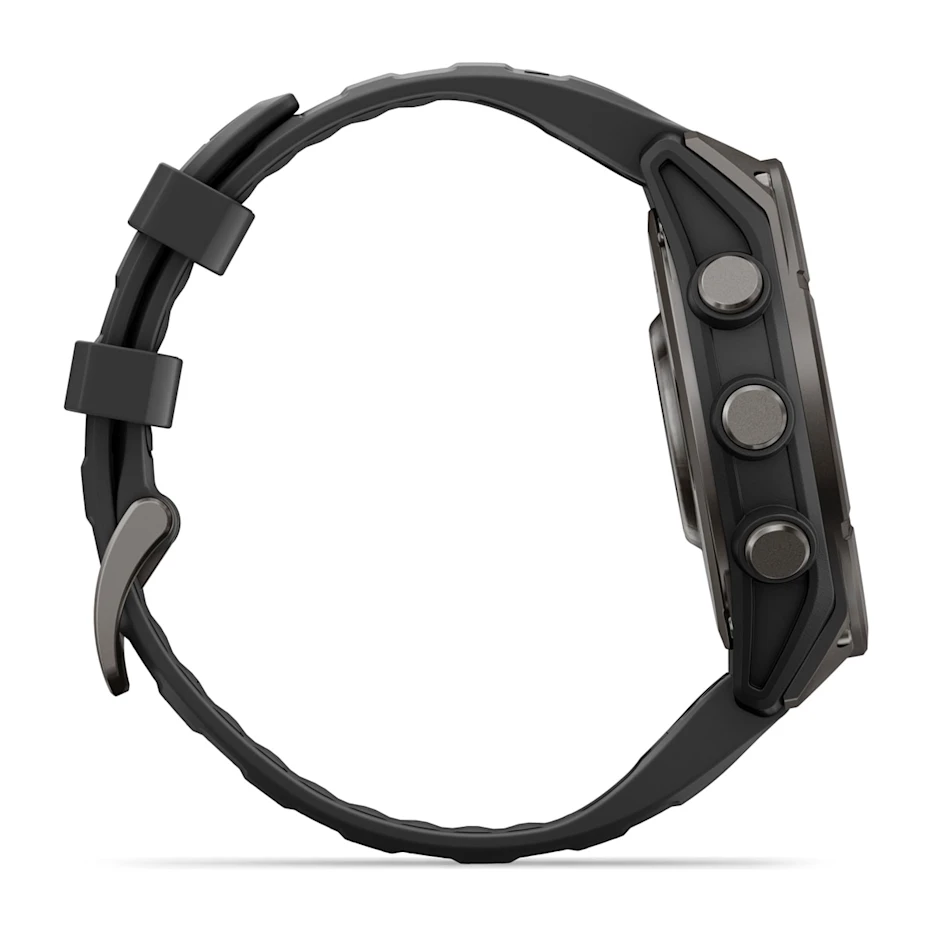 Garmin Fenix 9 47mm AMOLED Carbon Grey DLC Titanium with Black Silicone Band