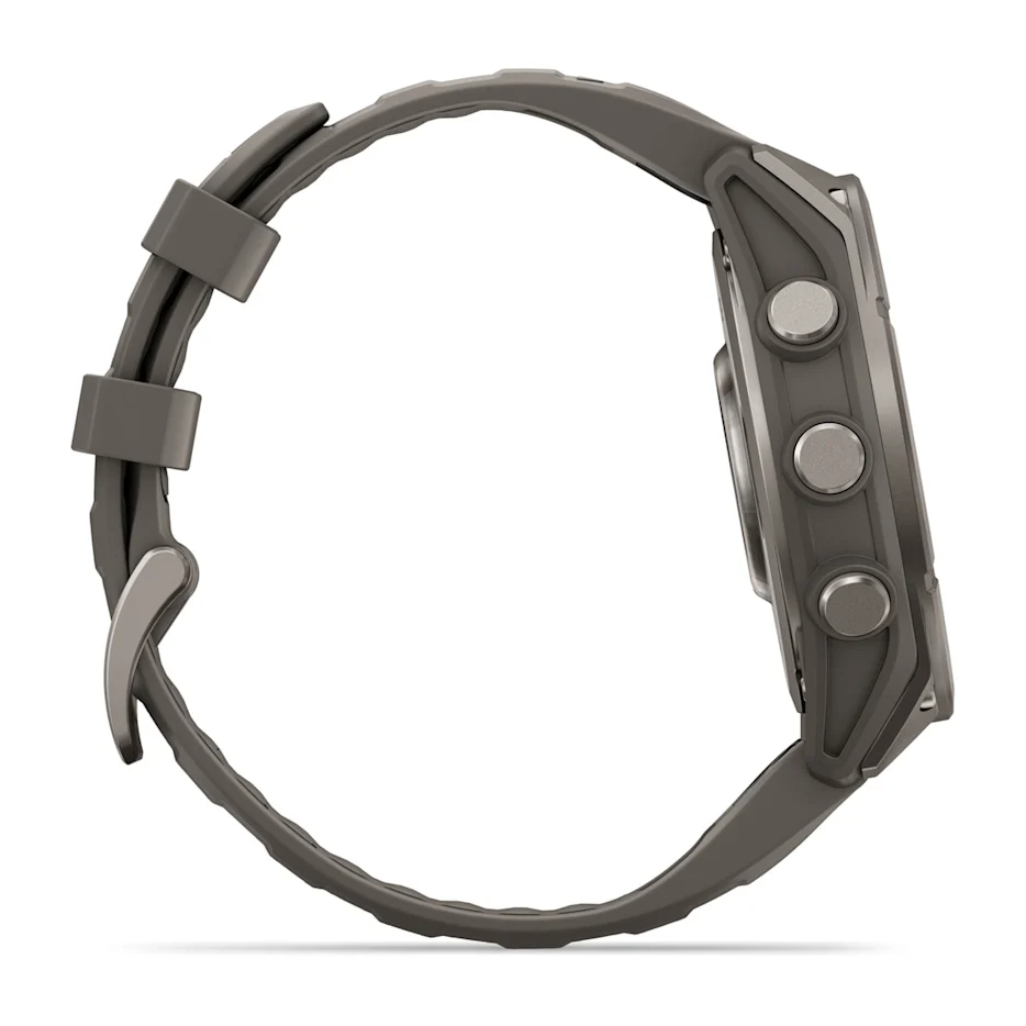 Garmin Fenix 9 47mm AMOLED Titanium with Pebble Grey Silicone Band