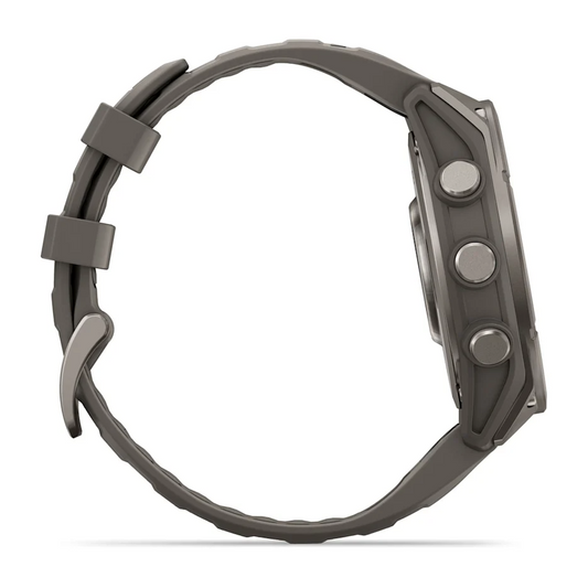 Garmin Fenix 9 47mm AMOLED Titanium with Pebble Grey Silicone Band
