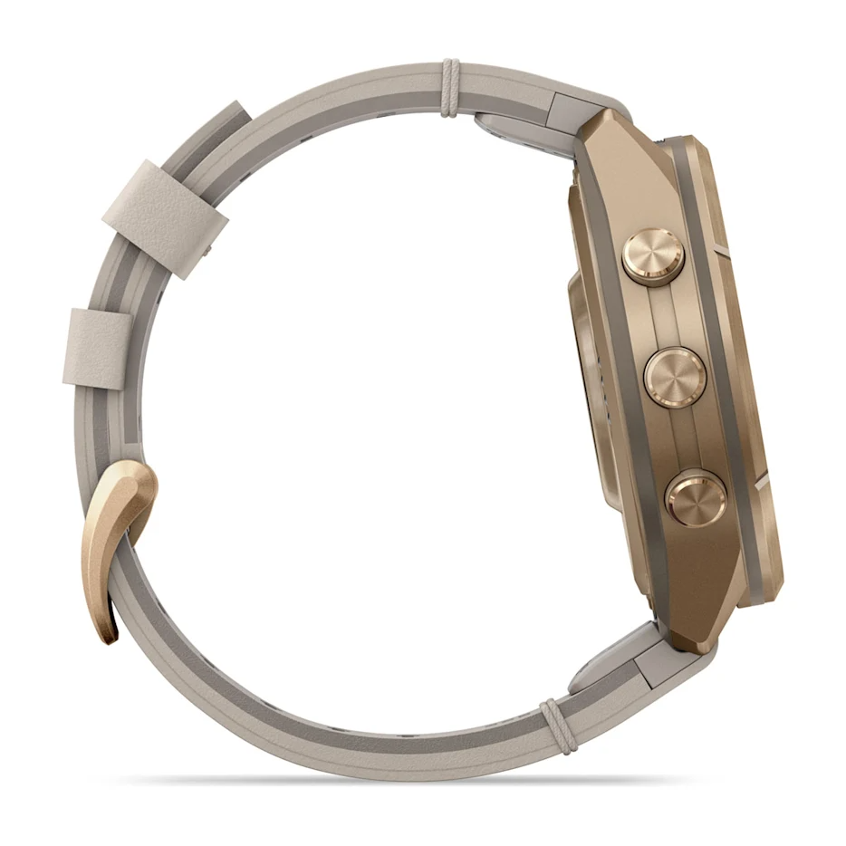 Garmin Fenix 9 Pro 43mm AMOLED inReach Autumn Gold Titanium with Bone Leather Band