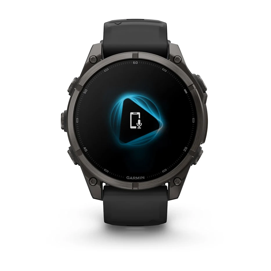 Garmin Fenix 9 47mm AMOLED Carbon Grey DLC Titanium with Black Silicone Band