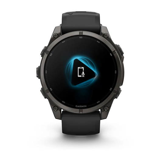 Garmin Fenix 9 47mm AMOLED Carbon Grey DLC Titanium with Black Silicone Band