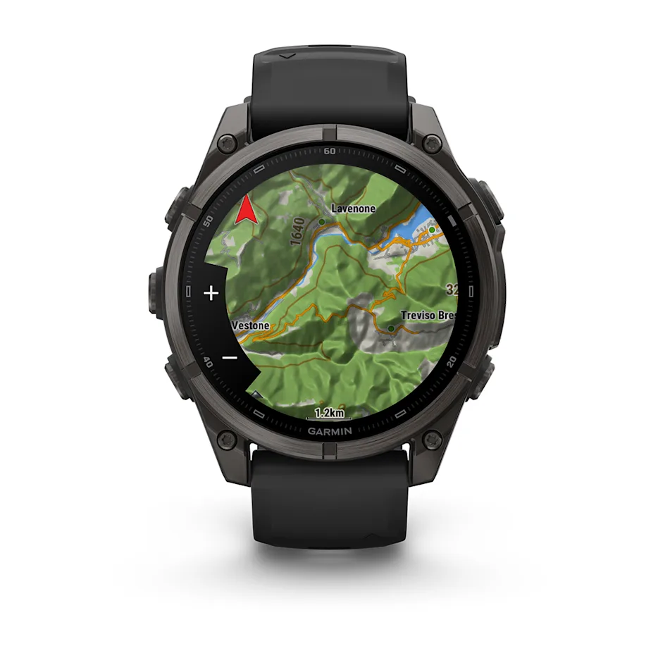 Garmin Fenix 9 47mm AMOLED Carbon Grey DLC Titanium with Black Silicone Band