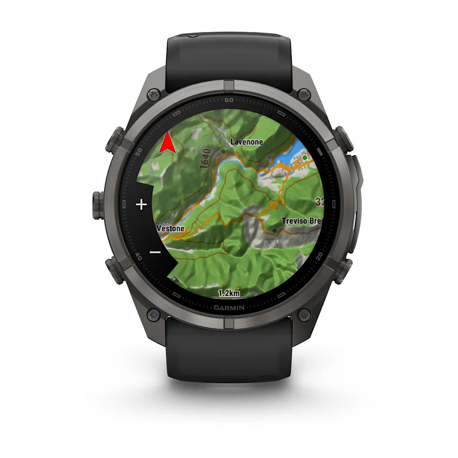 Garmin Fenix 9 Pro 51mm AMOLED Carbon Gray DLC Titanium with Black/Pebble Grey Silicone Band