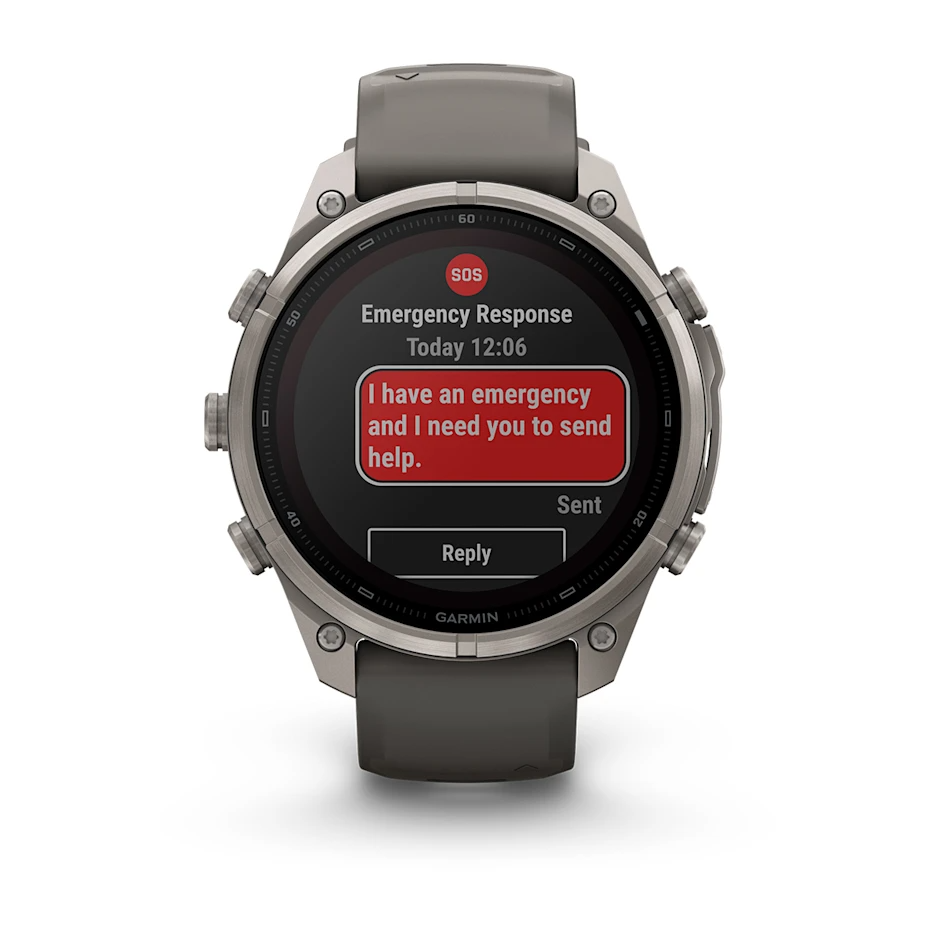 Garmin Fenix 9 Pro Solar Titanium with Pebble Grey Silicone Band
