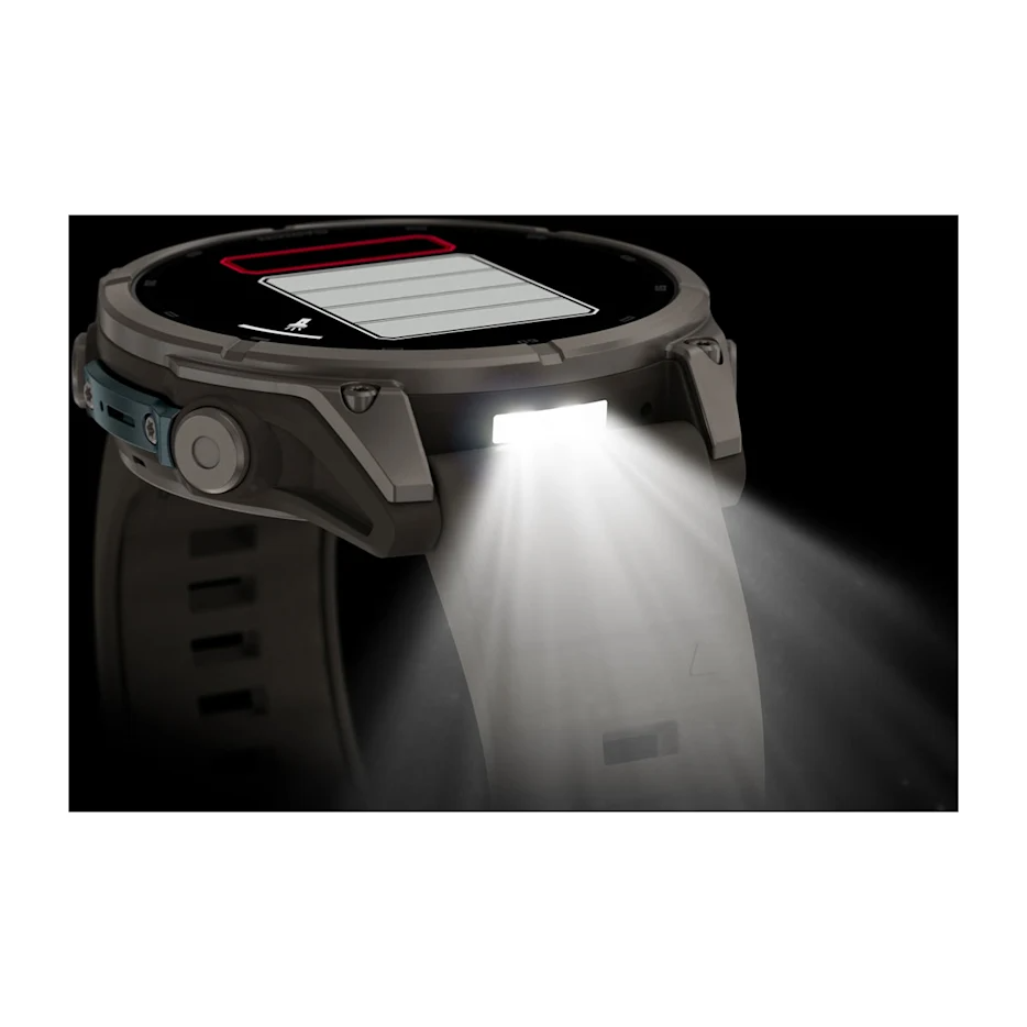 Garmin Fenix 9 47mm AMOLED Titanium with Pebble Grey Silicone Band