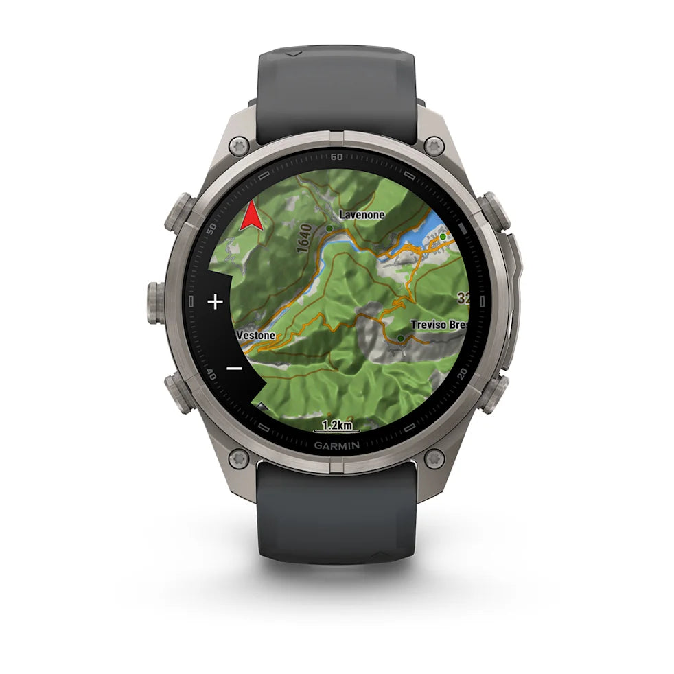 Garmin Fenix 9 47mm Pro AMOLED inReach Titanium with Graphite/Black Silicone Band
