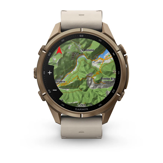 Garmin Fenix 9 Pro 43mm AMOLED inReach Autumn Gold Titanium with Bone Leather Band