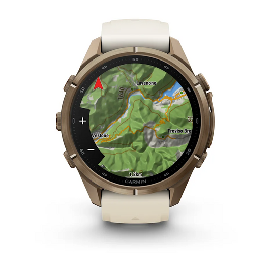 Garmin Fenix 9 Pro 43mm AMOLED inReach Autumn Gold Titanium with Cream/French Grey Silicone Band