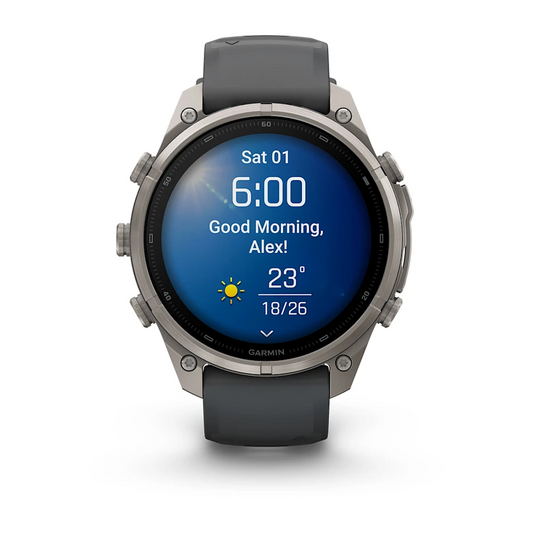 Garmin Fenix 9 Pro 47mm AMOLED Titanium with Graphite/Black Silicone Band