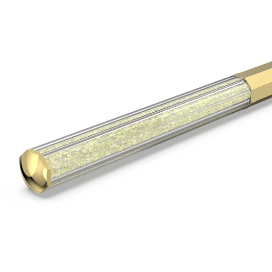 Crystalline ballpoint pen, Octagon shape, Gold tone