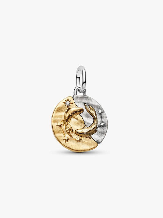 Pisces Zodiac Medallion Charm (19 Feb - 20 Mar)