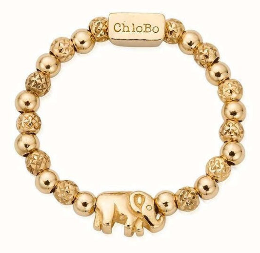 Gold Lucky Elephant ChloBo Ring